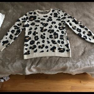 LOFT leopard print sweater, size medium